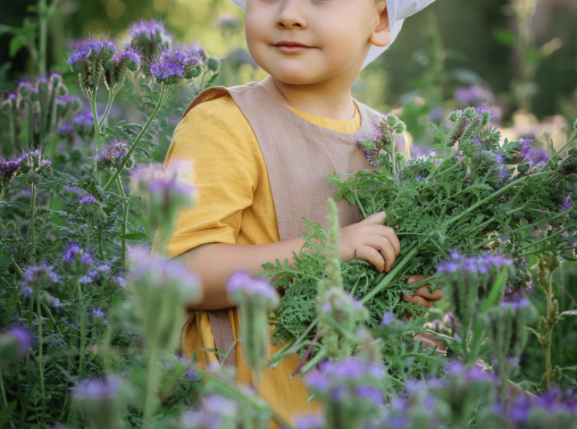 Маленькая девочка в природе и красоте сельской жизни